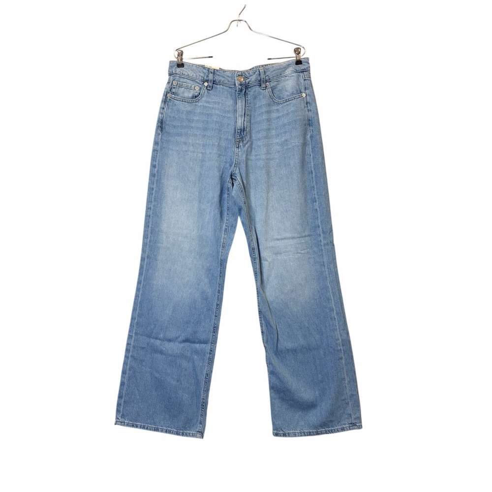 Aeropostale High Rise Wide Leg Jeans Womens 12 Blue Medium Wash Vintage Inspired